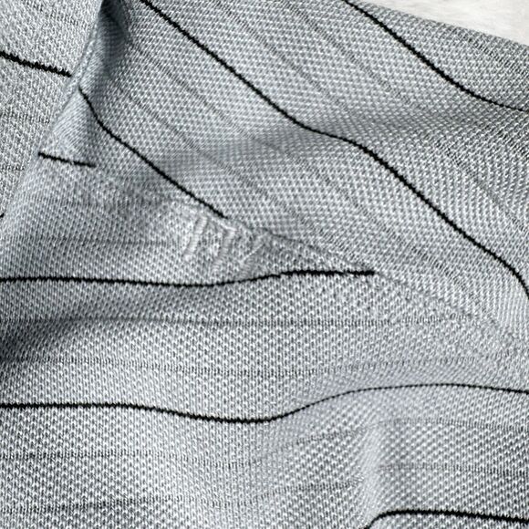 Lululemon Polo Shirt Men L Gray Stripe Evolution Performance Golf Short Sleeve - Picture 7 of 12